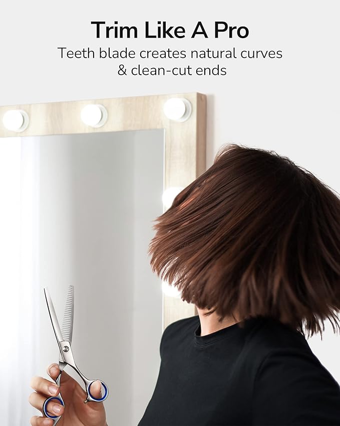 Hair Thinning Scissors ULG Professional Barber?셲 Texturizing Teeth Shears for Hairdressing, Salon and Home Use Thinning Shears for Hair Cutting, Made of Japanese Stainless Steel, 6.5 inch