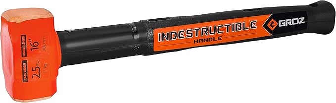 Groz 34603 16" Indestructible Copper Head Striking Hammer, 2.5 lb