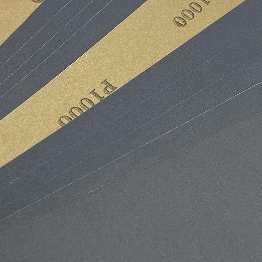 1000 Grit Wet Dry Sandpaper, 9 x 11 Inch Sanding Sheets, 15PCS Premium Silicon Carbide Sand Paper for Wood Metal Ceramic or Auto Polishing and Scratches Removing