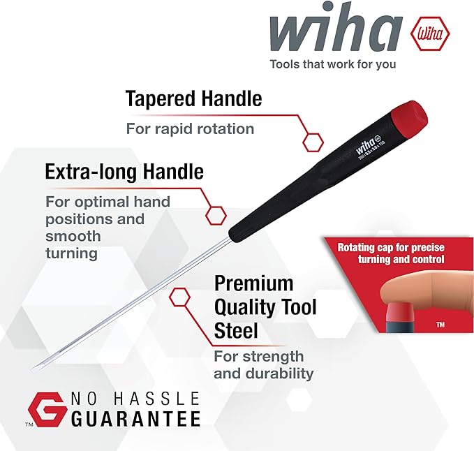 Wiha 26791 Precision Torx T1-T8 Set, 8-Piece,(Red, Black)