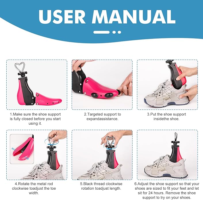 2 Pieces Shoe Stretcher Boot Stretcher, Adjustable Width and Length Shoe Expander Shoe Widener Stretcher Women Men