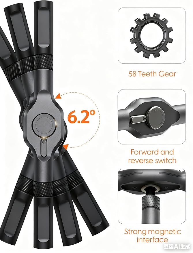 24 in 1 Magnetic Screwdriver Set, Multifunctional Screwdriver Tools, DIY Ratchet Screwdriver Set with Detachable Ratchet Handle&Storage Case Portable Repair Tool Kit for DIY, Laptops, Bicycles