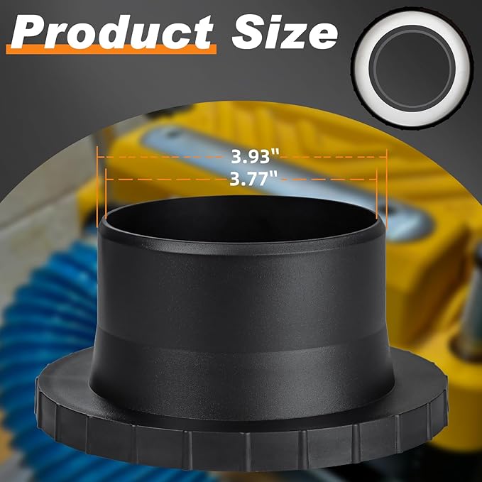 4 Inch Dust Collection Fittings for Magnetic Dust Collection Coupler,Steel Ring Receiver Dust Collector Steel Port w/Dust Control Flex Cuff,Quick Connect to Drum Sander Planer