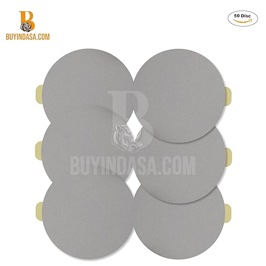 Indasa 6" 100 PCS PSA Sanding Discs ??Rhynostick 240 Grit / 100 Discs ??Self-Adhesive Sticky-Back Sandpaper for DA Sander, Automotive, Wood, Metal, Paint, whiteline