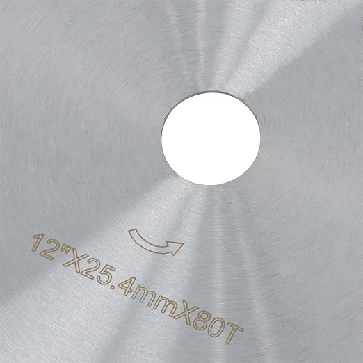 WFLNHB Alloy Woodworking Saw Blade 12 Inch 80 Tooth Circular Saw Blade with 25.44mm Arbor Hole Fit for Wood, Plywood Smooth Cutting