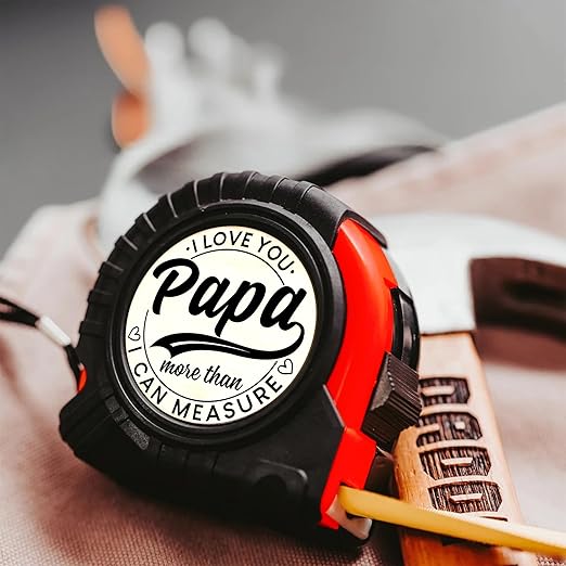 Papa Gifts - Papa Birthday Gifts from Son, Grandkids, Granddaughter, Grandson - Best Gifts for Papa - Woodworking Carpenter Measuring Tape
