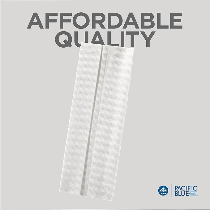 Pacific Blue Basic‚ C-Fold Paper Towels (Previously Branded Acclaim) by GP PRO, White, 20603, 240 Towels per Pack, 10 Packs per case