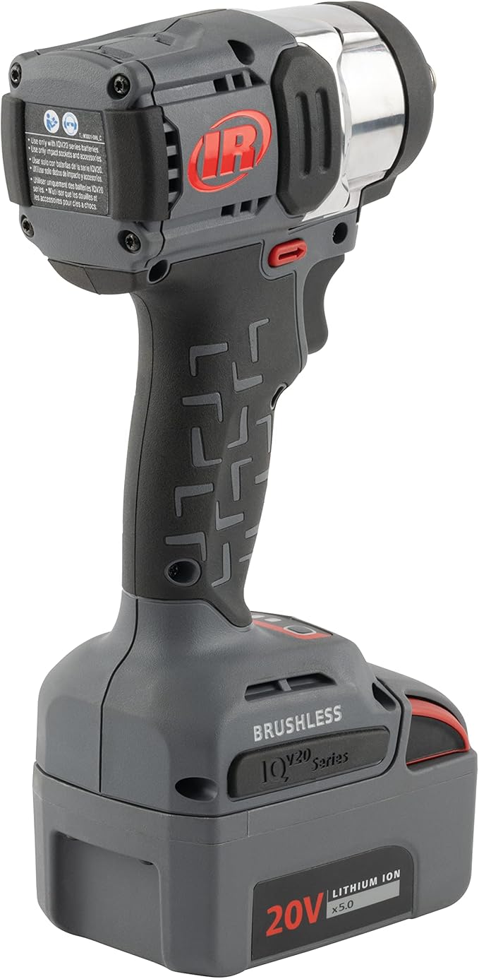 Ingersoll Rand W3151-K22 20V 1/2" Cordless Impact Wrench 2 Battery Kit, Mid-Torque, Compact, Pistol Grip