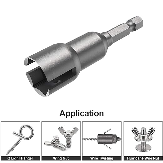 3 Pack 1/4" Hex Shank竊똏ower Wing Nut Driver Set,Slot Wing Nuts Drill Bit Socket Wrenches Tools Set, Drills Bits for Panel Nuts Screws Eye C Hook Bolt