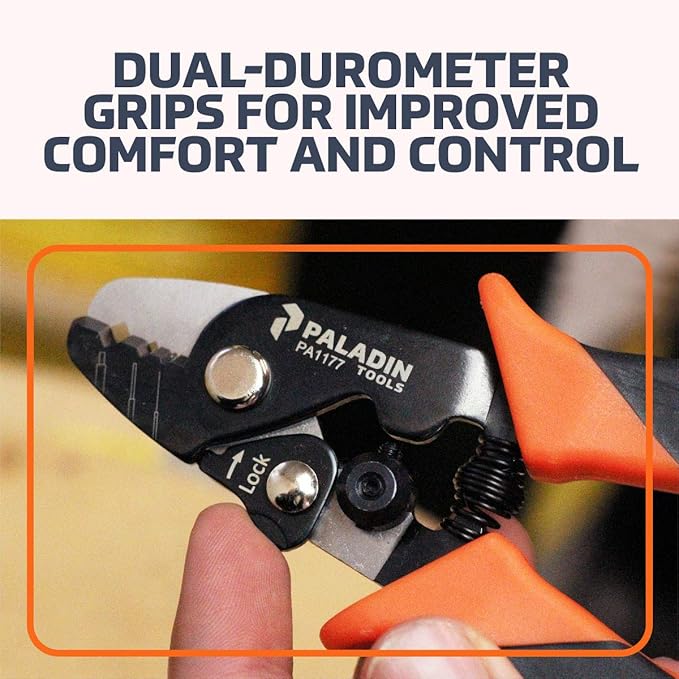 Paladin Tools PA1177 Pro-Grip 3-in-1 Fiber Optic Stripper, Professional Grade Adjustable Fiber Stripper
