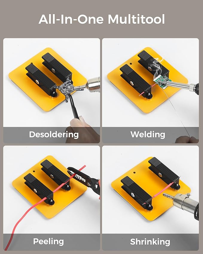 Magnetic Helping Hands Clamp Metal, Adjustable Third Hand Soldering Holder Stand For Small Electronics, Hobby DIY, Craft, Jewelry, PCB Repair Solder Aid Station