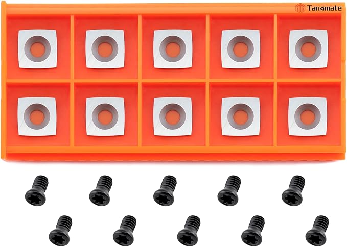 11mm with 2'' Radius Carbide Inserts Cutters(11x11x2.0mm-R50 with Screws) Replacement for Woodworking Fits Woodturning lathe Tools.