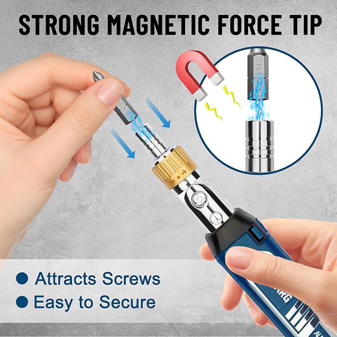 Ratcheting Screwdriver Set, 12-In-1multi Bit Screwdriver, Multi Screwdriver Tool All In One with Screwdriver Set Magnetic with Sockets & Bits for Home, Auto, Diy Repair