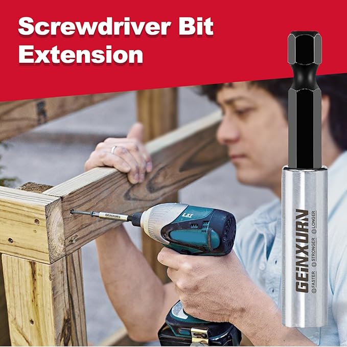 10Pc 3Inches Screwdriver Bit Holders, Cr-V Extension Socket Drill Bit Magnetic Holder Hex Shank Quick-Change Drill Bit Guide