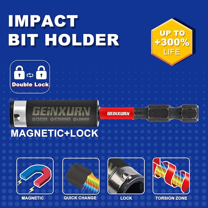 22 Pieces 1 In./2In Multi Hex Head Impact Tough Magnetic Allen Wrench Drill Bits Set, Metric Power Bits Set, S2 Steel Hex Screwdriver Bit set with 3???쒮xtension Bit Holder