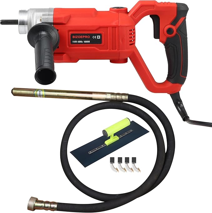 HandHeld Concrete Vibrating Tool, 1600W 15000RPM Electric Concrete Vibrator 6.6ft Shaft Rod 2HP Portable Pencil Cement Remove Air Bubble and Mix Concrete