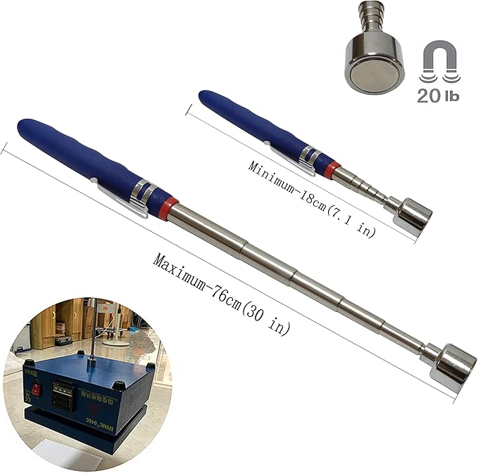 Gifts for Men,20lbs Magnetic Telescoping Pick Up Tool for Small Metal Tools Extendable Extends from 7 to 31 in,Useful for Hard-to-Reach Picking Tool,for Men, DIY Handyman, Father/Dad, Husband.