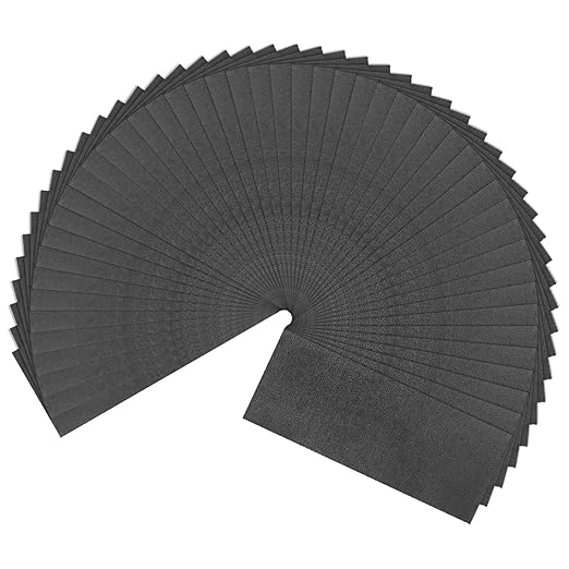 HARFINGTON 50pcs Sandpaper 1500 Grit 9 x 3.6 Inch Waterproof Backing Silicon Carbide Abrasive Wet Dry Sanding Sheets for Wood Finishing, Metal Sanding, Automotive Polishing