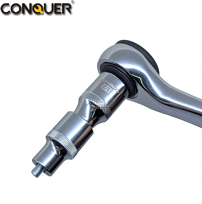 CONQUER No-Drop Magnetic Socket Extension Bars ??CR-V Steel 1/4", 3/8", 1/2" Drive Set for Tight Spaces & Engine Bay Repairs