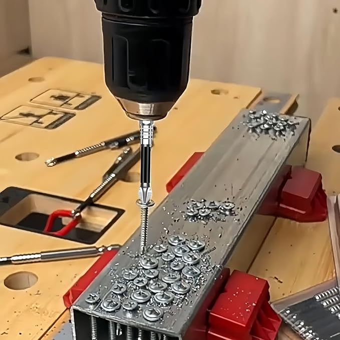 12Pcs High Magnetic Screwdriver Drill Bit Set, 2025 New K5 Impact Resistant Anti-Slip Magnetic Electric Screwdriver Set for Home DIY Professional Use-25 50 65 70 90 150mm