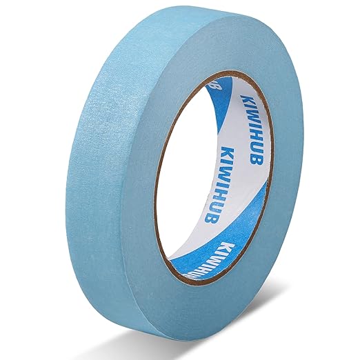 KIWIHUB Light Blue Painters Tape,1 inch x 60 Yards - Medium Adhesive Masking Tape for Painting,Labeling,DIY Crafting,Decoration and School Projects