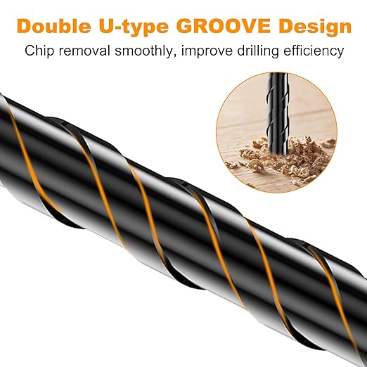 Masonry Drill Bit Set & Concrete Drill Bit Set, Professional Industrial Strength Carbide Drill Bits Tip (10PCS) for Concrete/Glass/Brick/Cement/Tile/Wood/Etc, 5/32"-1/2" by TITGGI