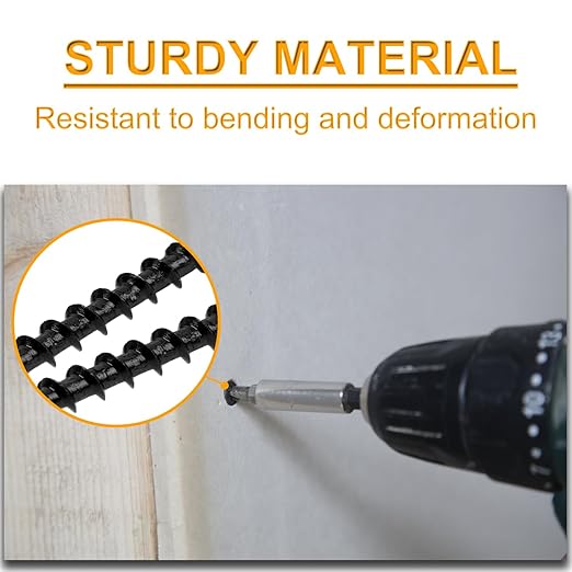 KURUI #6 * 2in Drywall Screws, Dry Wall Screws for Drywall Wood, 150Pcs Coarse Thread Sheetrock Screws - Black Bugle-Head Phillips Self Tapping Wood Screws