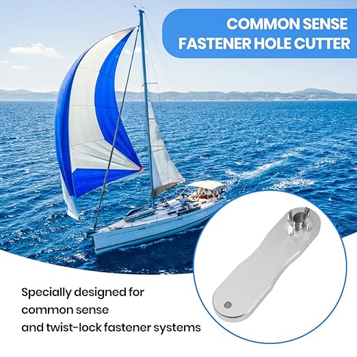 Hand Tool Hole Punch for Boat Bimini Cover, Common Sense Fastener Hole Cutter, Extended Handle