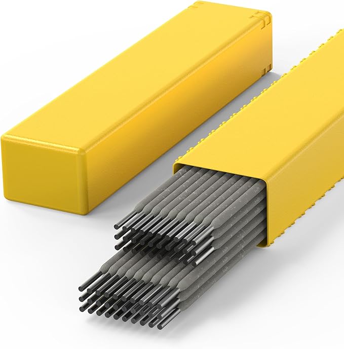 E6013 Welding Rods 3/32'': 14'' Low-Carbon Steel Welding Electrodes for Light Metal Fabrication and Home Repairs with Easy Arc Start and Minimal Spatter, AC/DC Compatible