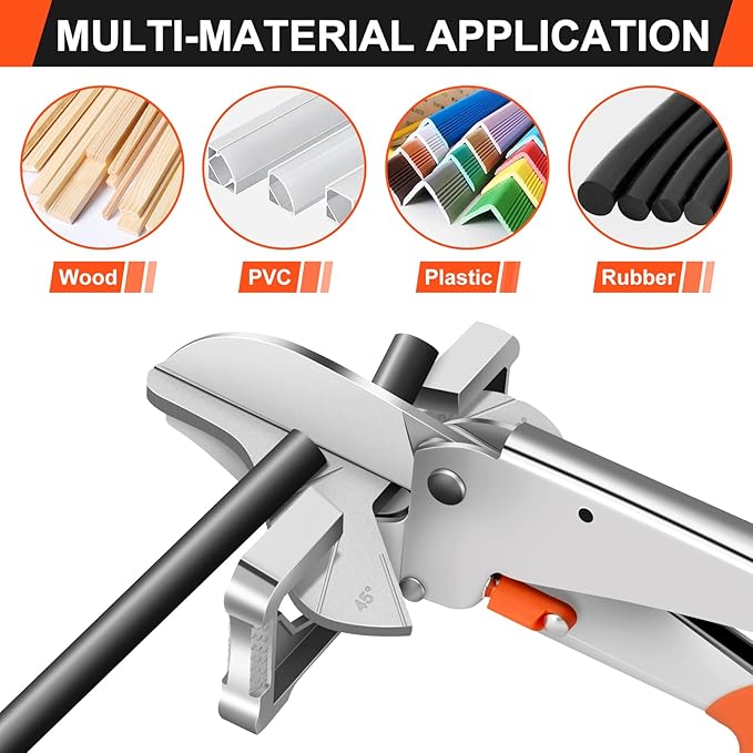 22.5-45 Degree Miter Shears For Angular Cutting Molding Wood Crafting, Miter Shears for Wood Trim Crafting Adjustable Handheld Tool Angle Cutter