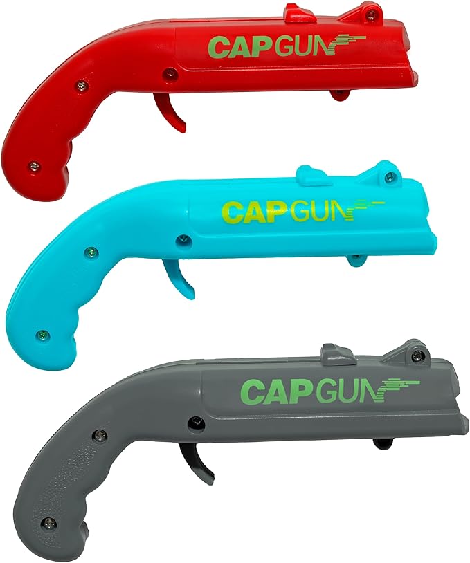 3PC Cap Gun Bottle Opener, Launcher Shooter Funny Shoots Gun Creative Beer Opener for Drinking Game Family Party Bar Outdoor (Red-Blue-Grey)