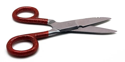 10횞 Multi Purpose Electrician Red Scissors 5.25" Cutting Stripping Wires Electrical Repair Stainless Steel Instruments
