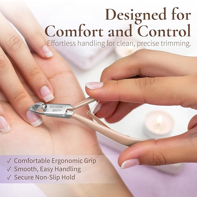 Professional Cuticle Cutter & Pusher Trimmer Manicure Tools with Double Spring ??Perfect Nail Care Tool for Manicure & Pedicure Beauty at Home/Spa/Saloon