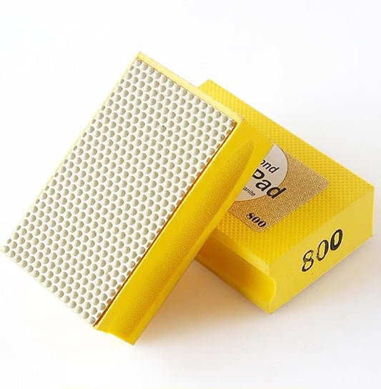 800 Grit Diamond Polishing Sanding Block for Granite Marble Glass - Handheld Grinding Pad