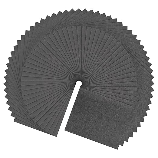 HARFINGTON 100pcs Sandpaper 180 Grit 9 x 11 Inch C-Weight Backing Silicon Carbide Abrasive Wet Dry Sanding Sheets for Wood Finishing, Metal Sanding, Automotive Polishing