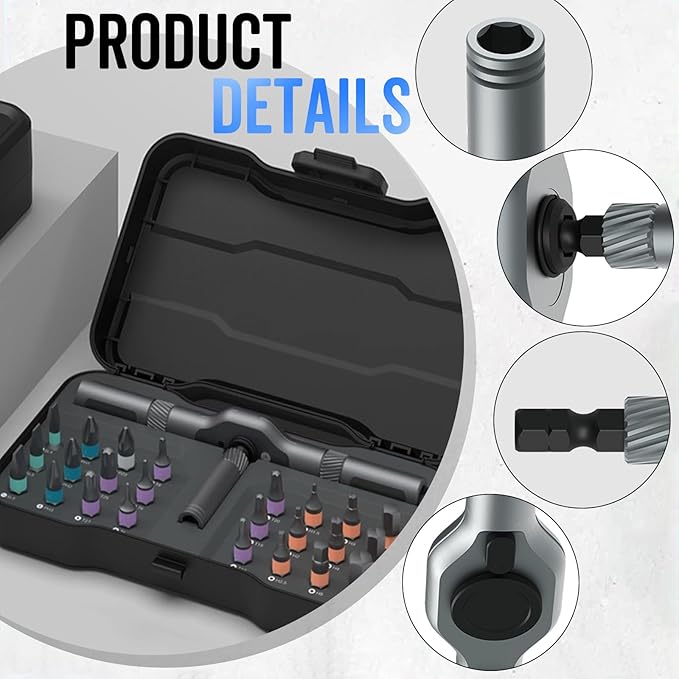 DIY Screwdriver 24 in 1, 2026 Upgrade 24 In 1 Multi Bit Magnetic Screwdriver Set Multifunctional Toolbox, 24 in 1 multifunctional household wrench screwdriver tool combination set (1, #A)