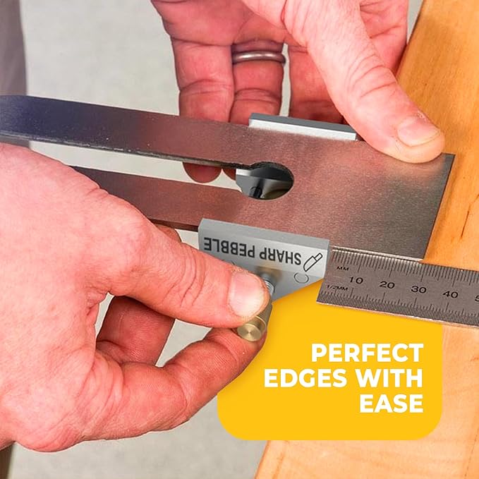 Sharp Pebble Honing Guide - Chisel & Plane Sharpening Jig - Fits Chisels 0.25' to 1.96', Fits Planer Blades 1.41' to 3.22'