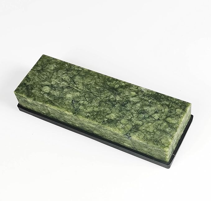 Large Size Polishing Knife Sharpening Stone,Grit 10000# Knife Sharpener Whetstone Final Fine Polishing Natural Green Honing Oilstone for Knives Tools