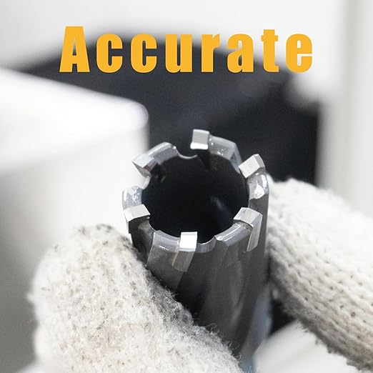 Wind Speed Carbide-Tipped Annular Cutter 13/16" Diameter x 2" Depth with Weldon Shank, High Precision Mag Drill Bit for Magnetic Drill Press, for Hard Material, Stainless Steel, Cast Iron, CT-500