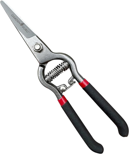 Garden Guru Classic Bypass Pruning Shears Clippers ??Heavy Duty Forged Steel Garden Pruners ??Safety Lock ??Non Slip Comfort Grips ??Cuts up to 1??Diameter ??Professional Bypass Pruners for Gardening