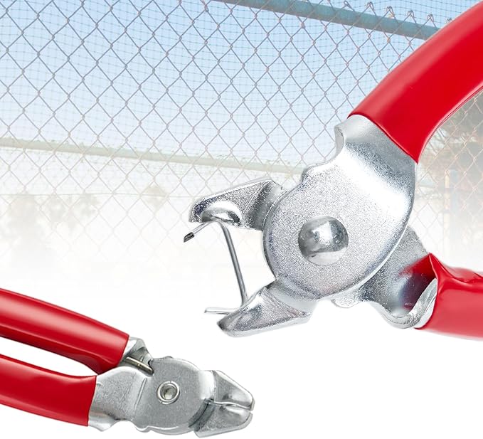 Hog Ring Pliers,Professional upholstery Hog Rings Pliers Kit,Auto Upholstery Installation Tool for Fence,animal pet cages,railings,wires,Ropes,sausage and Meat Casings(Bent Hog Ring Plier)