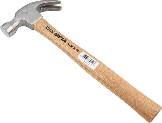 Olympia Tools Claw Hammer, 60-014, 8 Ounce,Silver