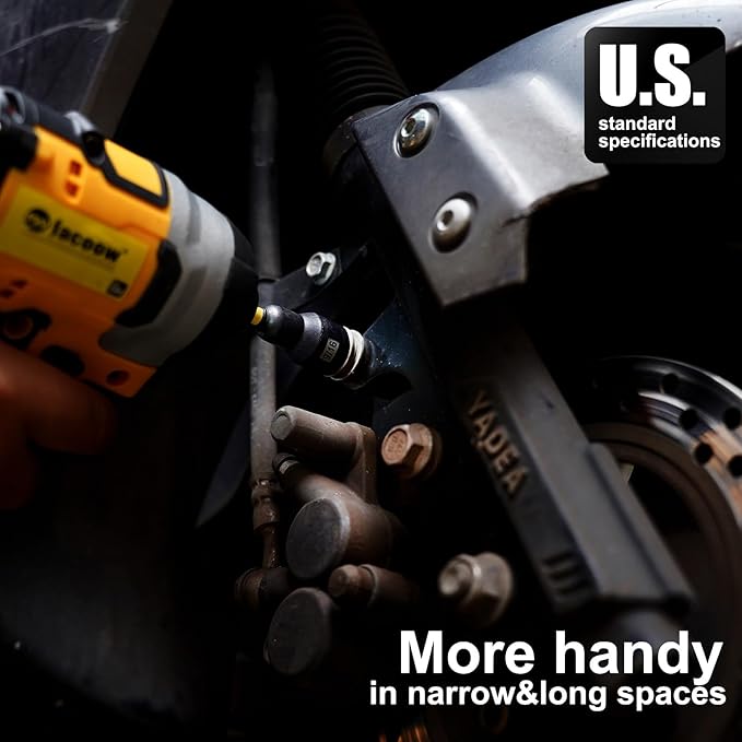 Magnetic Nut Driver Set for Impact Drill, 15 Pcs with Metric & SAE with Storage Case, Durable for Professional and Diy Projects