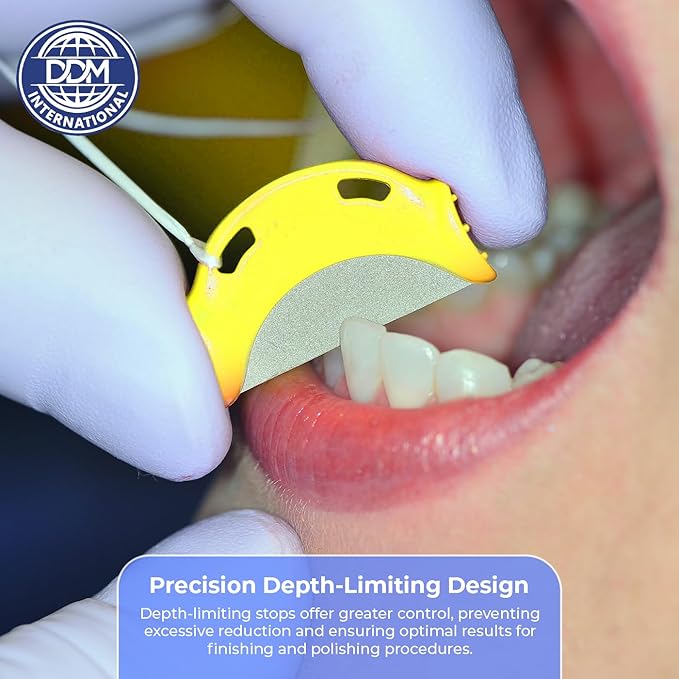 Finishing IPR Strips ??Double-Sided Yellow | 0.18mm 10 Pack QwikStrip Style Autoclavable, Single-Handed Use | Ideal for Cement Removal, IPR & Polishing