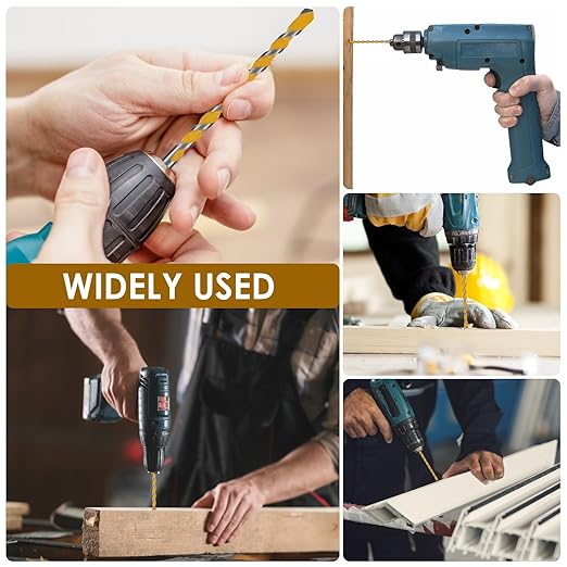 21 PCS Concrete Drill Bit Set 5/32"-3/8" Masonry Drill Bits Set 5 Sizes Carbide Drill Bits Carbide 1/4 Hex Shank for Glass/Brick/Plastic/Cement/Tile (3 Set)