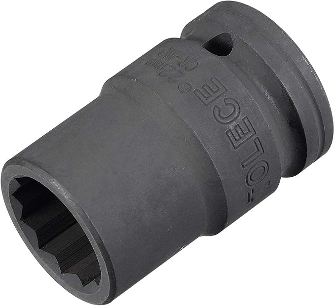 uxcell 3/4-Inch Drive 22mm 12-Point Impact Socket, CR-MO Steel 56mm Length, Standard Metric Sizes
