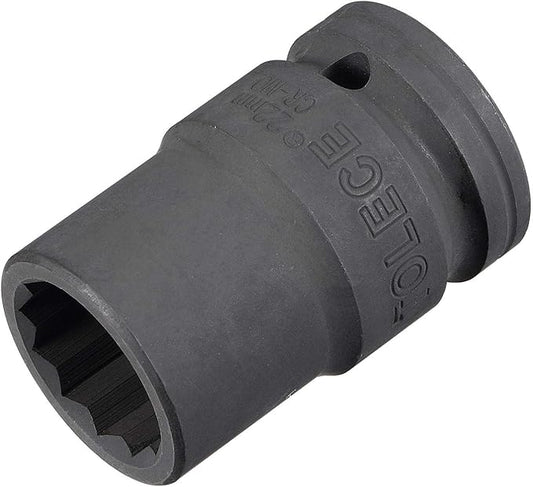 uxcell 3/4-Inch Drive 22mm 12-Point Impact Socket, CR-MO Steel 56mm Length, Standard Metric Sizes