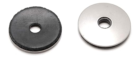 Bolt Dropper 1/4" x 1" Stainless Steel EPDM Bonded Sealing Washers (50 Pack), 1" OD Neoprene Backed Corrosion Resistant Load Distribution Water Tight Seal by Bolt Dropper