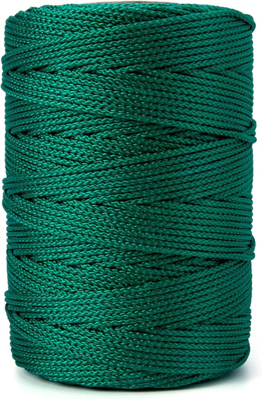HONGDA Nylon Twine, 500 Feet #18 Braided Nylon Mason line String Perfect for Masonry Jobs and for e Layout of General Construction, Gardening, DIY Project, Hunter Green
