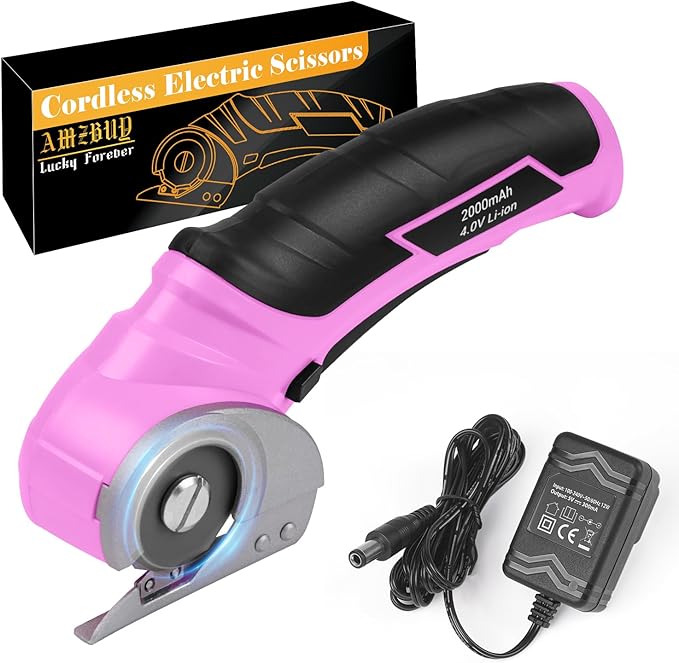 Stocking Stuffer for Women Gifts - Cordless Electric Scissors Cardboard Cutter Power Tools for Men Heavy Duty Box Shears with Safety Lock for Cardboard, Crafting, Carpet, Leather